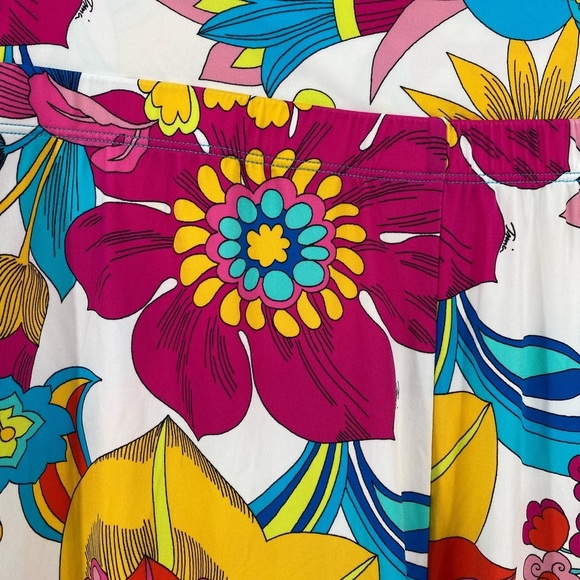 Trina Turk floral vintage design beach pool bathing suit swim pants NWT Large - Picture 8 of 11